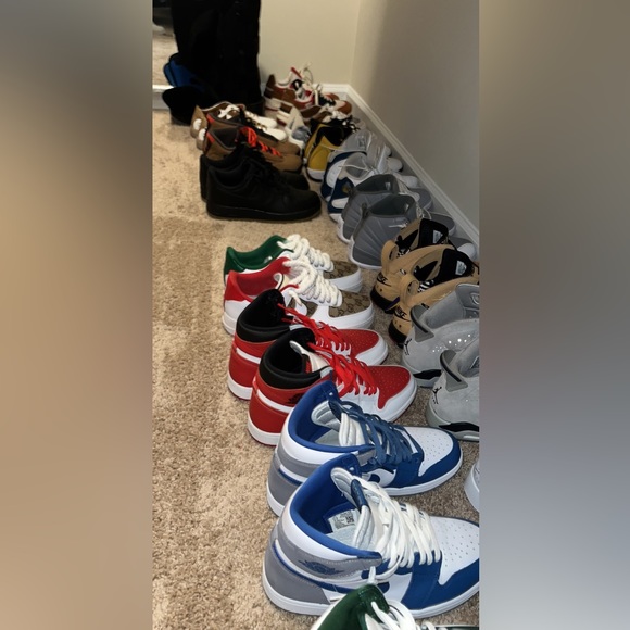 Jordan’s , Air Force 1’s , MCM , polo shoes